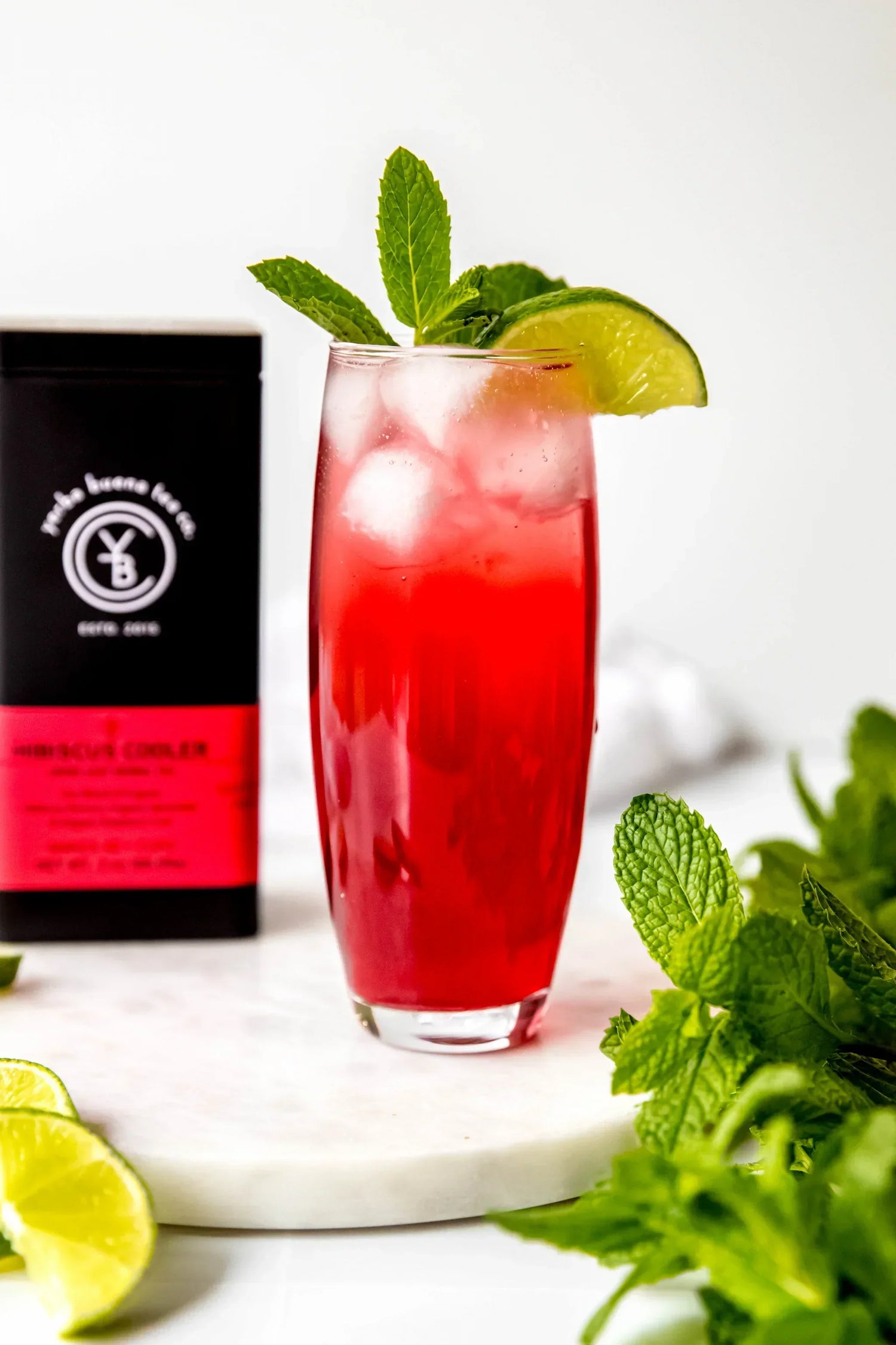 Refreshing Hibiscus Lime Mocktail (Tart, Ruby-Red & Alcohol-Free)