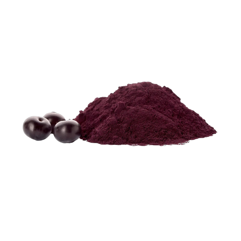 Deep purple acai berry powder, antioxidant superfruit for wellness tea blends, Yerba Buena Tea Co.